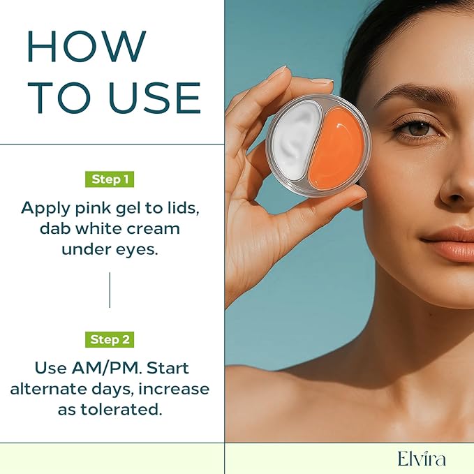 0.68 OZ Dual Eye Cream – Anti-Aging Blend with Stem Cells, Retinol & Peptides – Tightens, Brightens, and Smooths