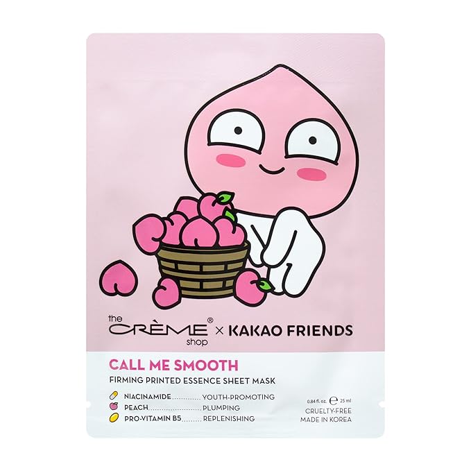 The Crème Shop APEACH CALL ME SMOOTH Printed Essence Sheet Mask (3 Pack)