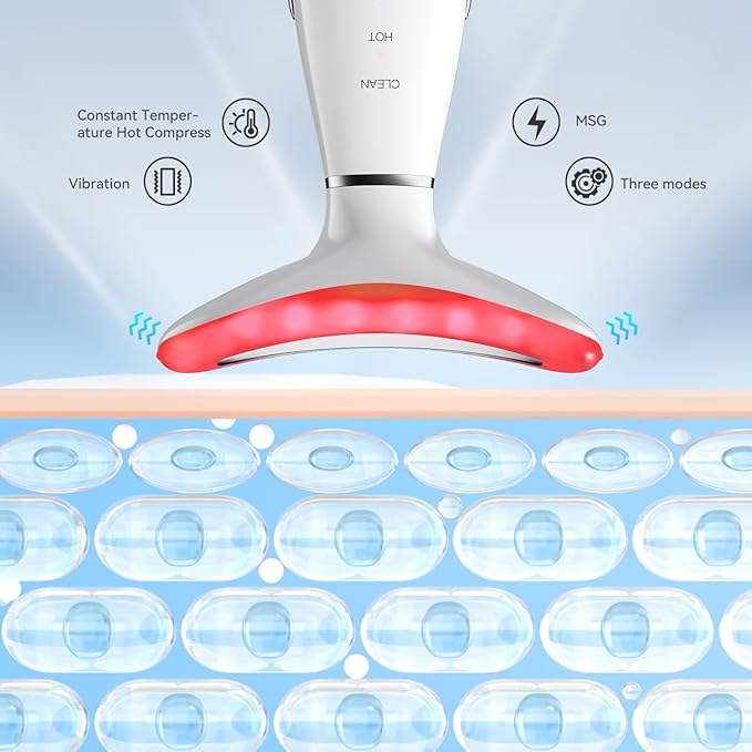 Neck Face Massager, 3-in-1 Portable Facial Massager, Face Sculpting Tool, at-Home Face Device for Skin Care(White)