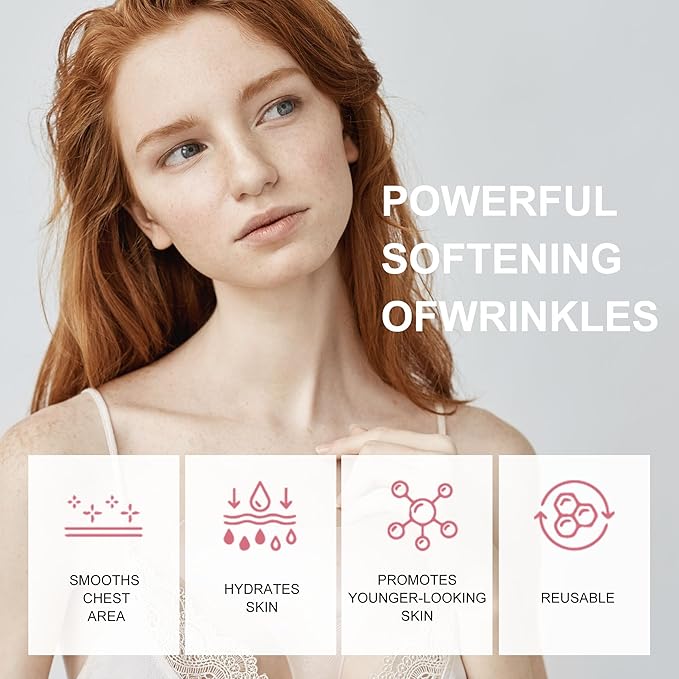 Reusable Wrinkle Patches 3 Pack - Silicone Fusion Treatment Forehead Patches for Brow Lift, Wrinkle Smoothers, Reduce Frown Lines & Face Lift (Chest)