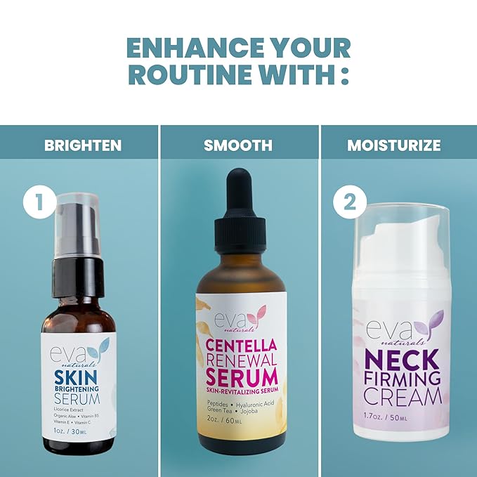 Eva Naturals Rejuvenating Skin Care Set - Exfoliate, Replenish & Moisturize With Vitamin C Plus Serum, Bee Clean Cleanser, Eye Gel, Face Moisturizer & Toner - Perfect Facial Cleanser Bundle