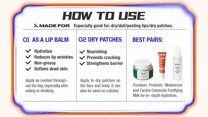 Goji Ectoin Recovery Lip Balm | Nourishing & Non Greasy Lip Treatment | Papaya Enzyme, Goji, Ectoin, Vitamin C to Support Lip Barrier & Wrinkles | For Dryness Cracked Lip Day & Night Use