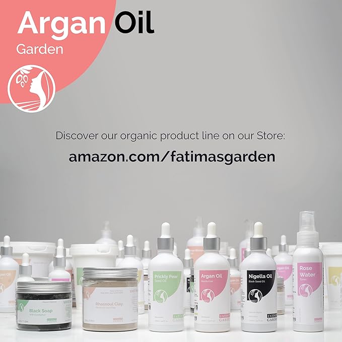Fatima's Garden Rose Petal Argan Oil - Organic Anti-Aging Moisturizer, 100ml
