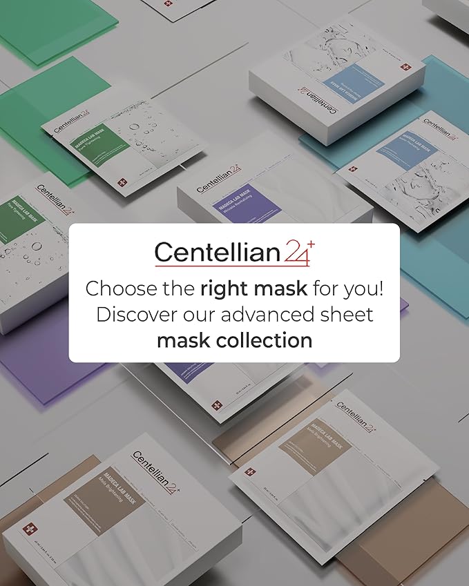 CENTELLIAN 24 Madeca Mask (Extra Calming, 24pc) - Face Mask Sheet for Ultra Calming, Soothing for Sensitive, Acne-prone Skin with Centella Asiatica, TECA, Niacinamide. Korean Skin Care for Men Women