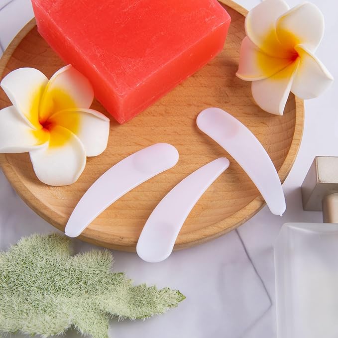 50PCS Cosmetic Spatulas, 2inch Small Makeup Spatula, Mini Plastic Skin Care Scoop, Face Mask Applicator, Facial Supplies for Estheticians Mixing and Sampling Women Girls