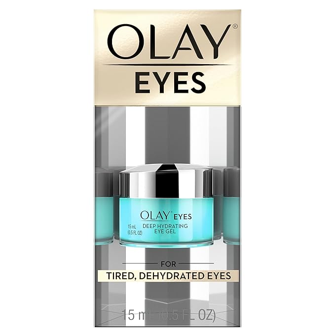 Olay Deep Hydrating Eye Gel with Hyaluronic Acid for Tired Eyes, Hydrating Gel, Cucumber, 0.5 Fl Oz