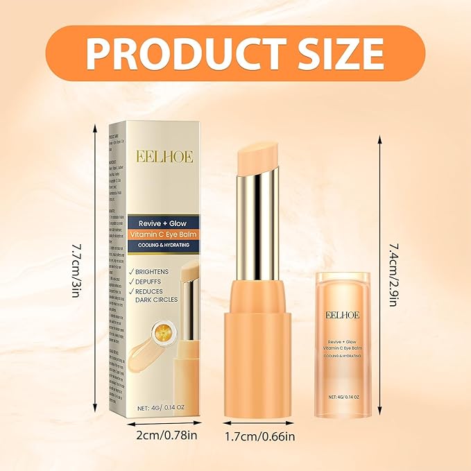 2PCS Revive Glow Vitamin C Eye Balm, Reducing Dark Circle,Hydrating Eye Cream,Improve Dark Circles,Reduces Puffiness (3pcs)