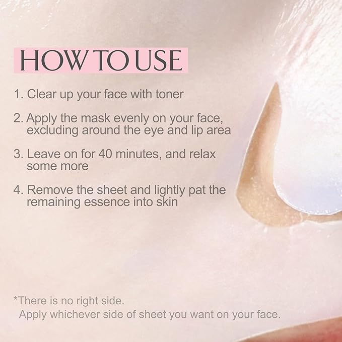 LA MUSE Coconut Gel Mask(Bio-Cellulose) | Intensive Lifting, Firming Care with Peptide for Elasticity | Deep Hydration Korean Face Mask, Instant Revitalizing & Cooling Effect | Korean Skincare, 5-Pack