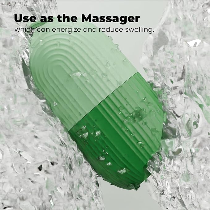 ROSELYNBOUTIQUE Ice Roller for Face Massager Self Care Gifts for Men Women Facial Skincare Tools (Green)