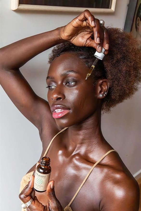 PAAVANI Ayurveda Facial Serum for Dry Skin - Made in USA - Ayurvedic Skin Care Oil - 100% Organic, .5 oz