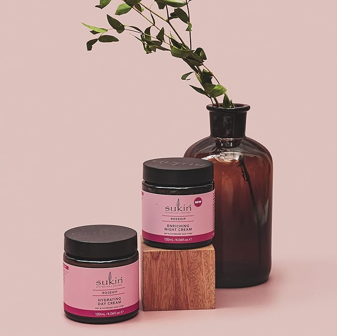 sukin Rosehip Enriching Night Cream for Women - 4.06 oz Cream