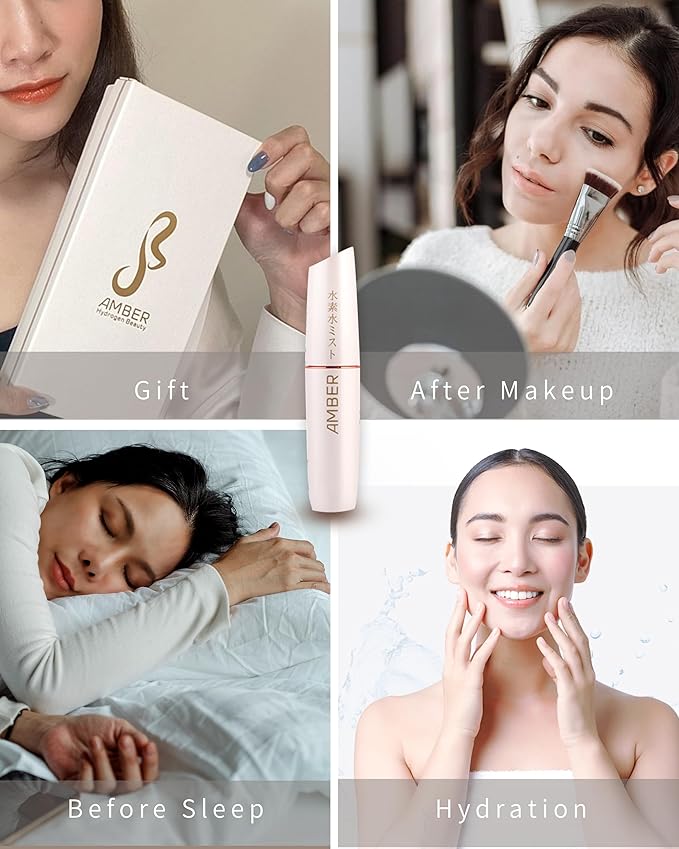 Hydrogen Rich Water Facial Sprayer Nano Mister Portable Face Deep Moisturizing | SPE PEM Technology for Face Hydrating Antioxidant Skin Care Daily Makeup 1400 ppb- Upgraded