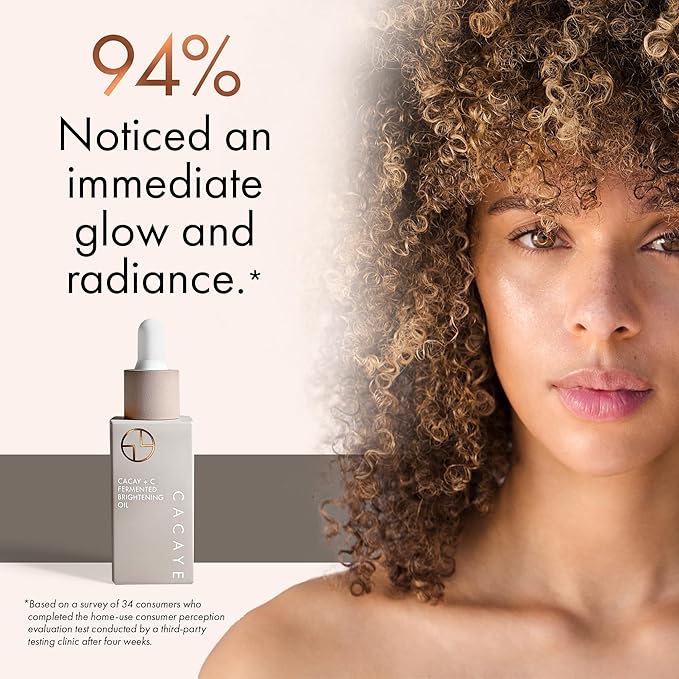 CACAYE Vitamin C Oil for Face, 1 ounce - Gentle, Brightening Facial Oils - Firming, Hydrating, Smoothing - Anti Aging Facial Oil Moisturizer for Wrinkles, Fine Lines, and All Skin Types