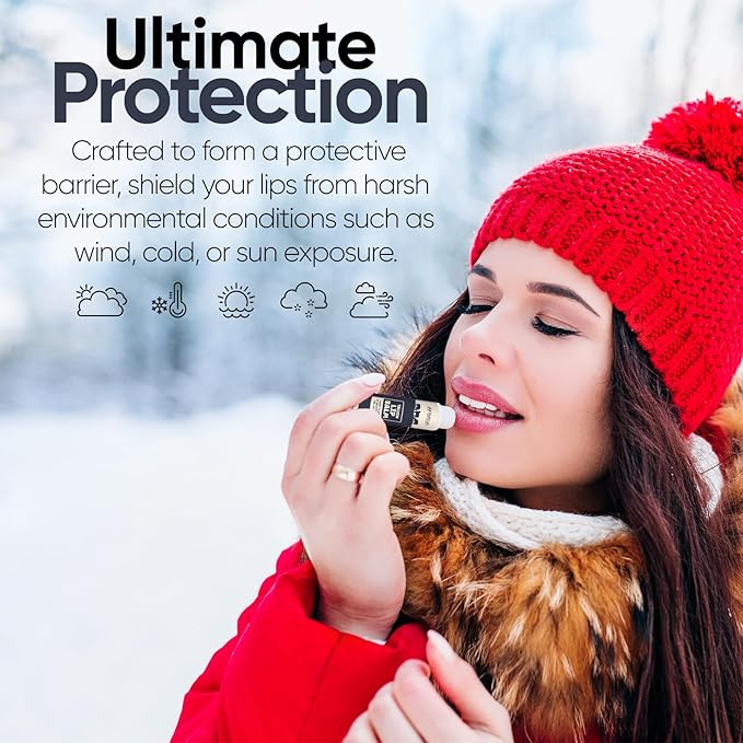 Beef Tallow Lip Balm – Natural Tallow Beeswax Chapstick – Hydrating Moisturizer Grass Fed Bison Tallow Balm Lip Care – Soothes Chapped, Dry Lips, Sensitive Skin – Long Lasting & Vitamin Rich USA-Made