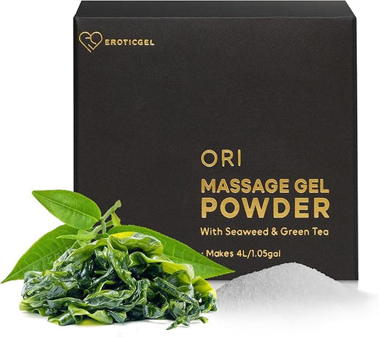 Japanese Nuru Massage Gel Powder 100g | Formulated with Natural Seaweed & Green Tea | Made in Japan | Paraben, & Glycerine Free | Fragrance-Free | Makes 2.64 gal/ 10L | Vegan | Ori