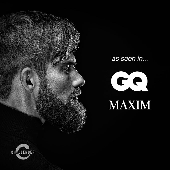 Challenger Men's Primo Anti-Aging Trio - Face Serum, Moisturizer, & Eye Cream - Plant Stem Cells, Matrixyl 300, Vitamin C, Hyaluronic Acid