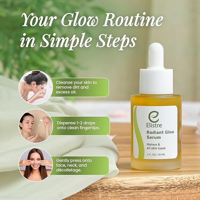 Radiant Glow Serum, 1 fl oz For Mature and All Skin Types