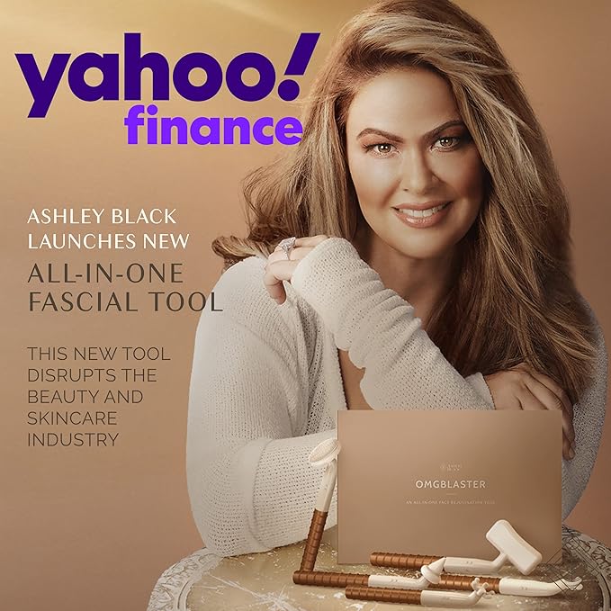 The OMG Blaster 5-in-1 Face Lifting Tool by Ashley Black. Patented Technology for Fine Lines, Wrinkles, Skin Tightening, Face Contouring, Lymphatic Darinage and Temporary Blood Flow