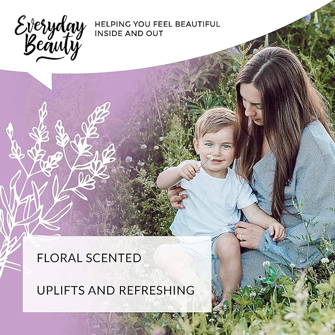 Lavender Hydrosol Facial Toner - All Natural Hydrating Spray Mist for Face and Hair - 100% All Natural Lavender Water Hydrosol 8oz with Fine Mist Cap