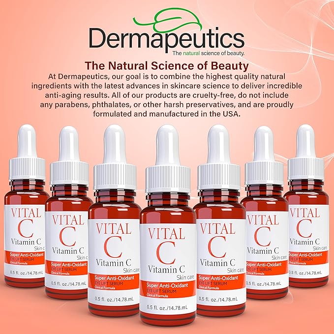 Vital C Vitamin C Serum for Eyes, 0.5 ounces | Anti Aging & Anti Wrinkle | Light Moisturizer | Skin Firming | Boosts Collagen | Anti Oxidant Rich
