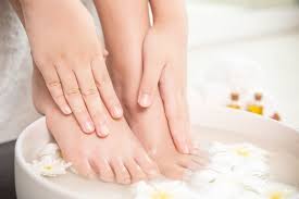 Hand and foot care products by Beautiful Days including cream, scrub, and cuticle oil
