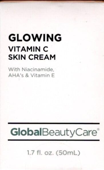 Global Beauty Care Glowing Vitamin C 3 Piece Set with Vitamin C Eye Cream, Vitamin C Skin Cream and Vitamin C Eye Cream with Niacinamide, AHA's & Vitamin E