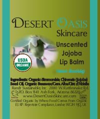 100% Pure Organic Jojoba Oil. Travel Size 1 oz plus 2 Pack Organic Unscented Lip Balms with over 70% Jojoba Oil. 100% Natural. By Desert Oasis Skincare (1 fl oz/29 ml)
