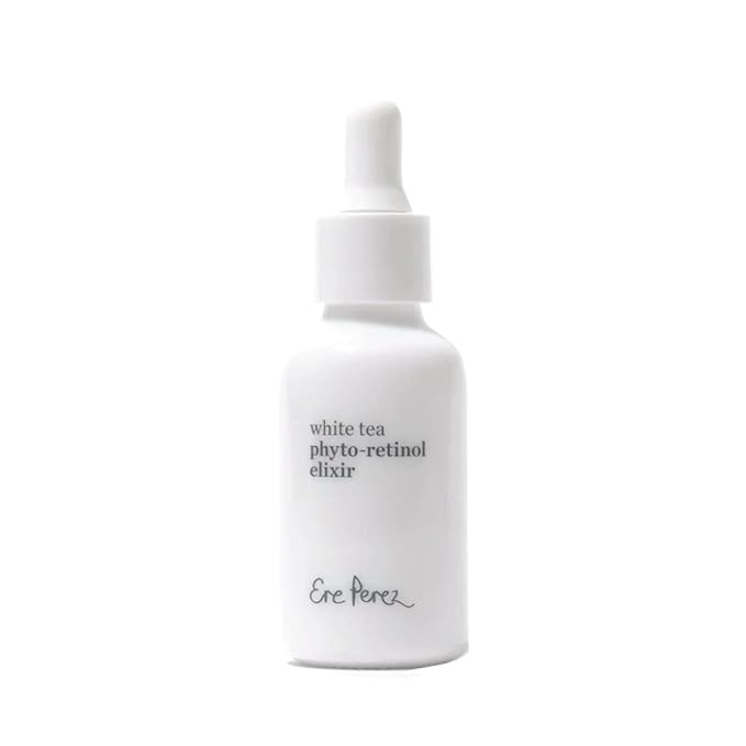 Ere Perez - White Tea Phyto Retinol Elixir | Hydrate, Plump, Soften | Bakuchiol, Resveratrol, Niacinamide | Vegan, Cruelty-Free, Clean Beauty Safe for All Skin Types (1 fl oz | 30 ml)