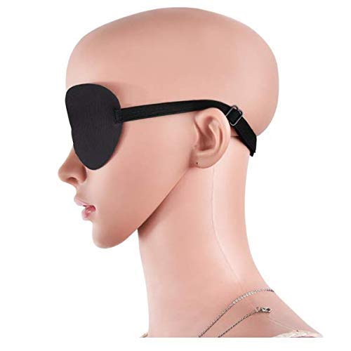 Adults And Kids Black Adjustable Soft and Comfortable Sponge Eye Patch Strabismus Eye Mask With Buckle For Recovery Eye And Cure Children Lazy Eye