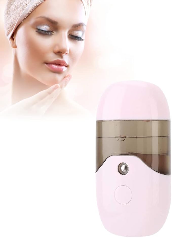 50ml Facial Mister,Mini Portable Handheld Face Steamer USB Facial Spray Face Make-up Beauty Sprayer Machine Cleaning Pores for Facial Hydrating for Skin Care Office and