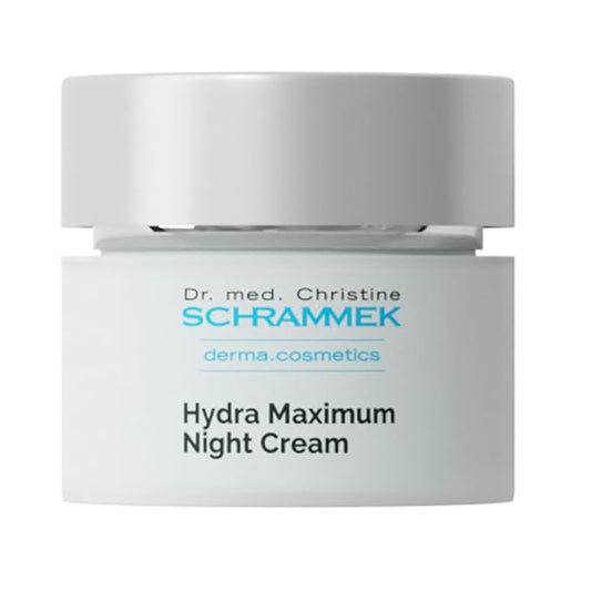 Hydra Maximum Night Cream (1.7 fl oz) - Intensive Night Cream for Dehydrated Skin - Provides Moisture Overnight - Hyaluronic Acid, Vitamin E - Face Moisturizer - Face Cream - Skin Care - Dr. Schrammek