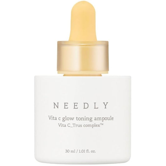 NEEDLY | Vita C Glow Toning Ampoule | Lightweight Brightening Ampoule with Vita C Complex | For Tone Improvement and Moisturizing