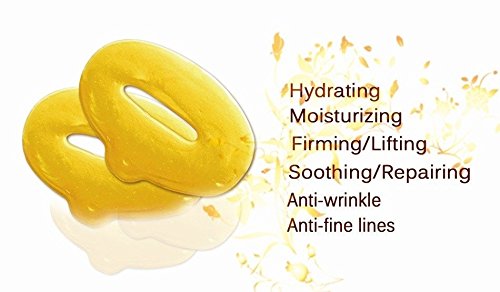 5 Masks 24K Gold Collagen Lip Treatment Mask Patches. Plumper Fuller Softer Lips. Anti Aging Reduce Fine Line Wrinkles Creases Hydrating Moisturizing Uplifting Tone Firmer Smooth Lips Regeneration.