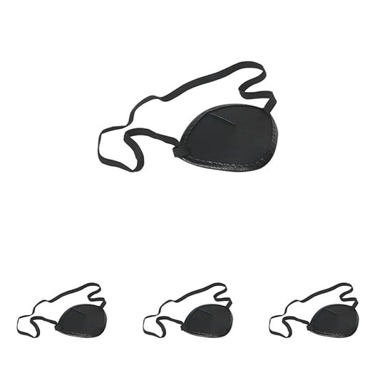 Flents Eye Patch, Black, Concave Shape for Pressure-Free Comfort, One Size Fits Most, Lightweight & Adjustable Strap, Ideal for Eye Protection, Amblyopia Treatment, or Post-Surgery Recovery