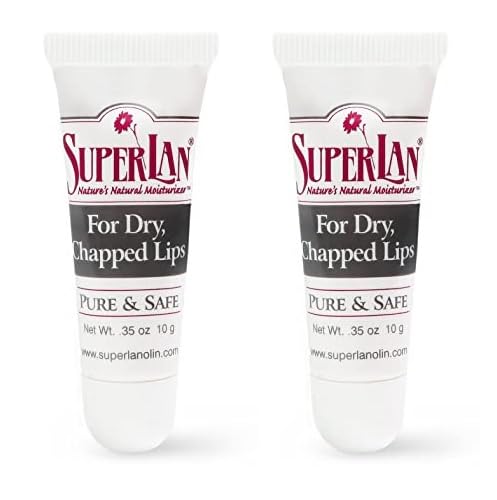 Lanolin Lip Balm 2 pack - Organic Lip Repair - Medical grade - Natural nipple cream - Moisturizer for dry cracked lips - Hydrating lip care - Ultra pure jojoba oil - Chapstick For Men & Women 0.70 Oz
