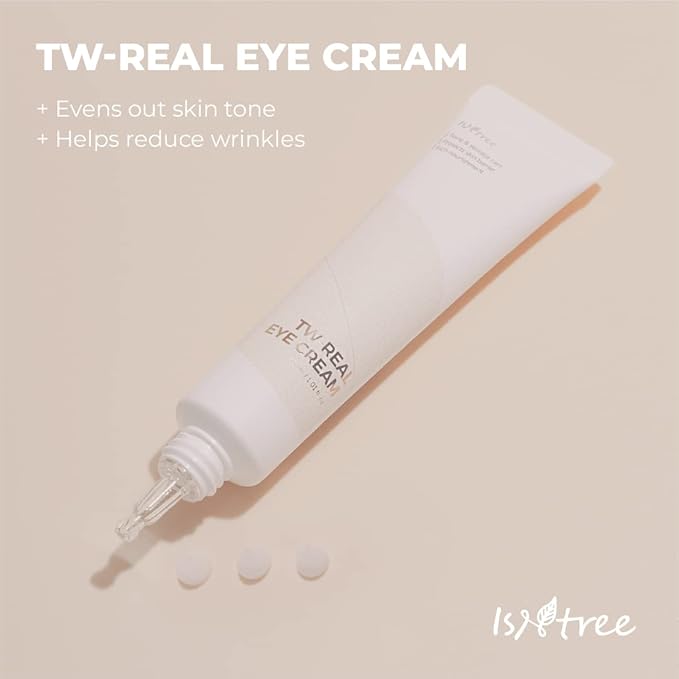 ISNTREE TW-REAL Eye Cream 30ml, 1.01 fl oz | Korean Eye Cream for Dark Circles, Fine Lines, Puffiness & Dryness | Hydrating Under Eye Care