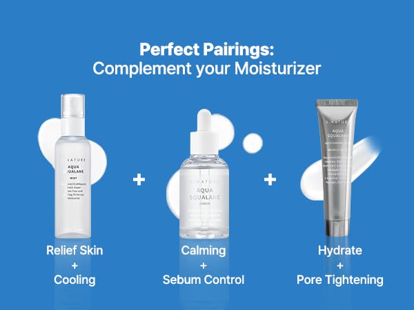 AQUA SQUALANE SERUM 50ml | Soothing, Inner moisture, Claming, Pore care, Sebum control | 1.69Fl Oz