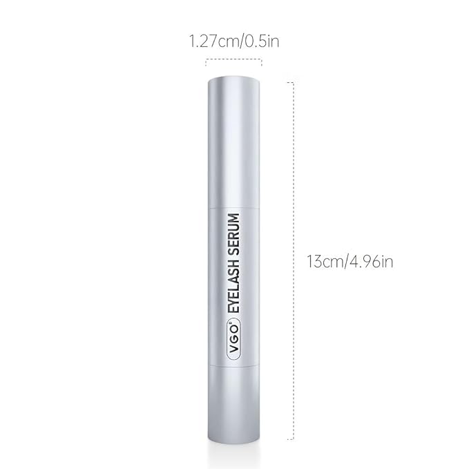 VGO Eyelash Serum - Lash Serum for Eyelash Growth, Clear Effect for Thicker, Longer Lashes with Natural Ingredients - Safe, Gentle & Non-Irritating for All Skin Types.