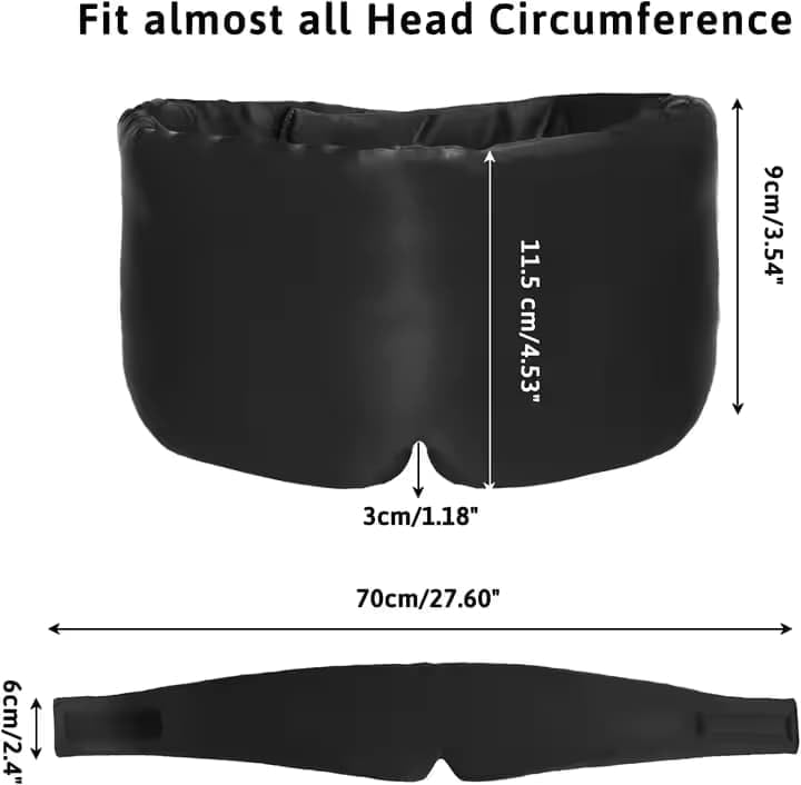 100% Mulberry Silk Sleep Mask, Large Adjustable Eye Cover for Sleeping, Comfortable, Pressure-Free and Breathable Sleeping Masks for Women Men - Pink