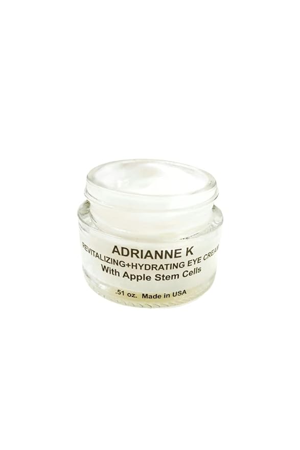 ADRIANNE K Eye Cream with Stem Cell. Revitalizing+Hydrating. Organic. For All Skin Types.Lines and Wrinkles Repair. Cruelty Free, .51 oz
