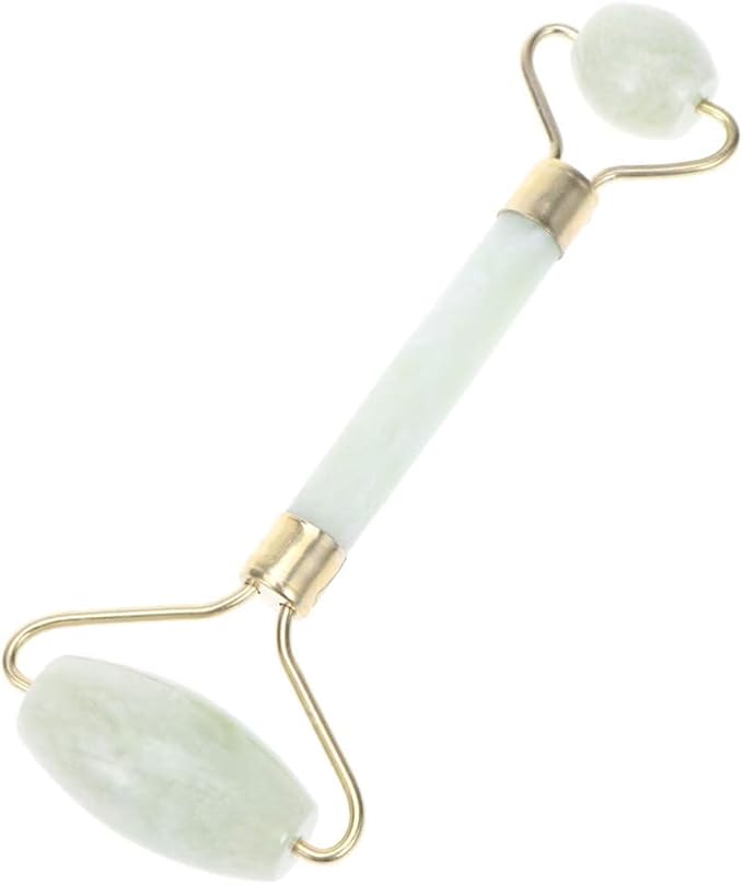 Nisstiiv Jade Roller Facial Massage Roller Gua Sha Scraping Stone Natural Skin Slimming Firming Roller Eye Neck Beauty Tool for Mother Anti Aging Wrinkles Puffiness