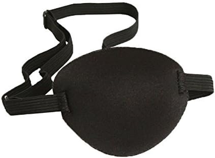 2 Pcs Adult Kid's Black Adjustable Soft and Comfortable Pirate Eye Patch Single Eye Mask for Amblyopia Lazy Eye