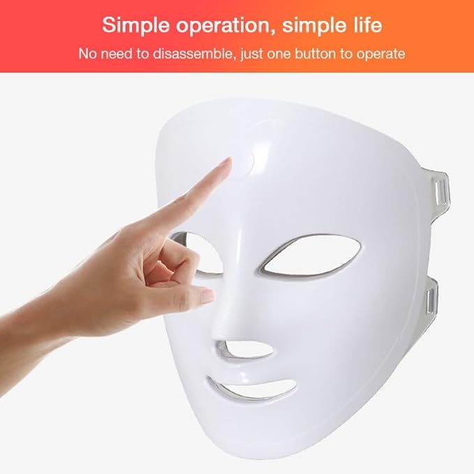 Skin Care Beauty Mask(MJ-06),LED Facial Mask Light Therapy for Wrinkle and Acne, Red Blue Light Therapy at Home
