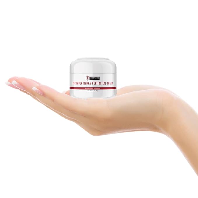 Cucumber Hydra Peptide Eye Cream - Minimize Fine Lines, Promote Smooth Skin & Protect Delicate Under-Eye Skin - 0.50 oz - Cosmesis