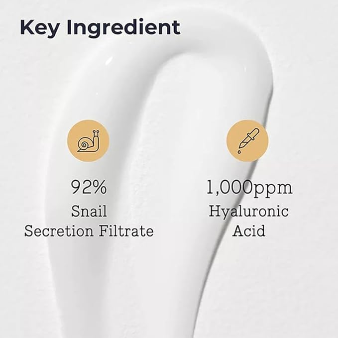 Korean Snail Mucin 93% Moisturizing Cream, Collagen Lifting & Firming Cream, Daily Facial Repair Gel for Dry/Sensitive Skin, Anti-Wrinkle Face Firming, Hydrating Serum Shrink Pores Acne, 3.52 oz; WNMS