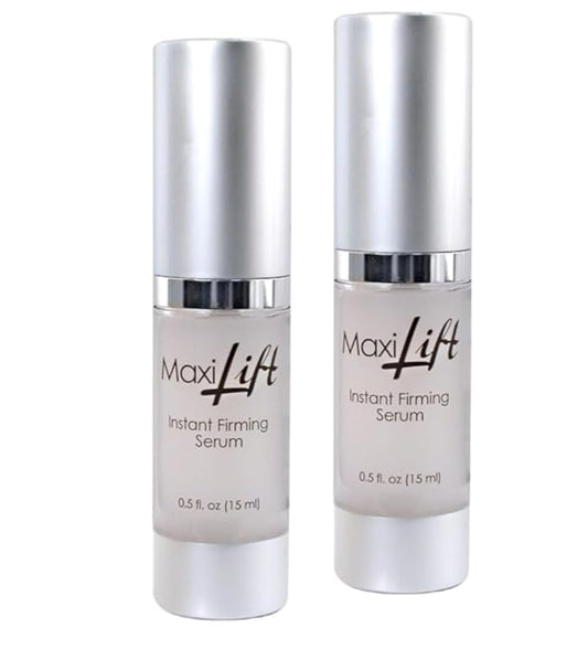 MaxiLift Serum, Instant Face Lift Cream, Skin Serum for Face & Instant Eye Lift, Smooth & Firm Loose Sagging Skin, Fine Lines & Wrinkles Within 2 Minutes, 0.5 Fl Oz (Set of 2)