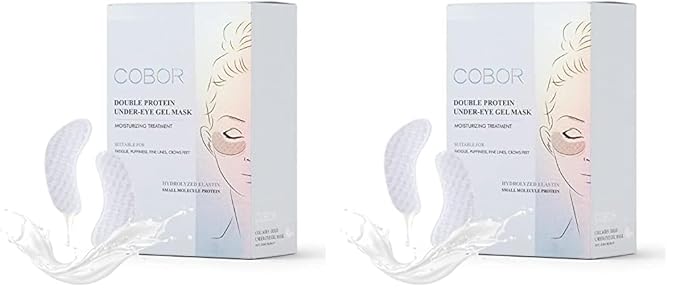 Under Eye Patches for Puffy Eyes, Hydrolyzed Collagen Eye Masks for Dark Circles and Puffiness, Anti-Aging Tremella Extract Eye Mask Under Eye Bags Treatment-20 Pairs (Double Protein)