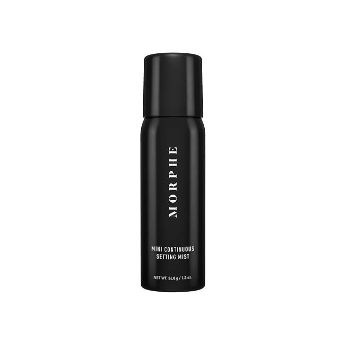 Morphe Mini Continuous Setting Mist - Micro-Fine, Travel Size Setting Spray for Makeup with a Natural Finish - Helps Makeup Resist Caking or Fading & Increases Wear of Foundation (1.3 oz)