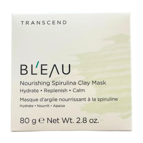 BL'EAU Nourishing Spirulina Clay Mask - Hydrate skin Replenish and Soothe and Pore Tightening, 80 g ℮ Net Wt. 2.8 oz