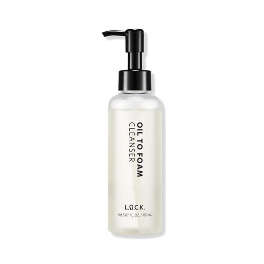 L.O.C.K. Oil To Foam Cleanser - Vegan Olive Based Cleanser, Makeup Remover, Best For Waterproof Makeup, Vegan, Natural Skincare, Gentle For Everyone, Premium Quality, Clean Beauty, 5.07 Fl Oz. 150ml